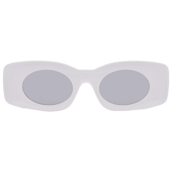 Smoke Mirror Rectangular Sunglasses LW40033I 21C