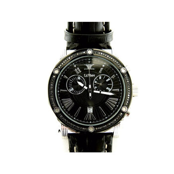Soho II Chronograph Quartz Diamond Black Dial Watch LV808SSBK