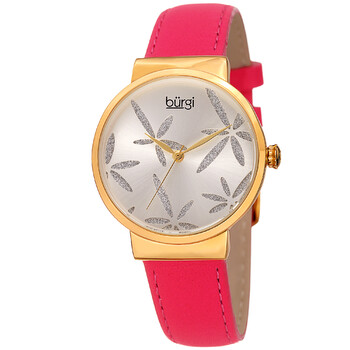 Sparkling Flower Quartz Silver Dial Watch BUR191PK