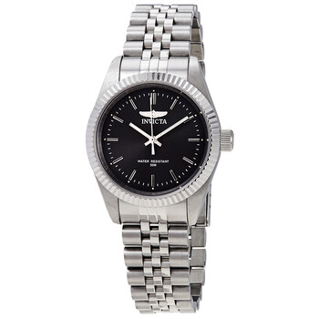 Specialty Black Dial Stainless Steel Watch