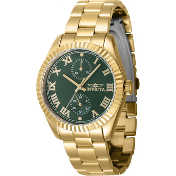 Specialty GMT Quartz Green Dial Watch