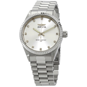 Specialty Quartz Crystal Silver Dial Watch