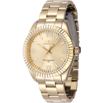 Specialty Quartz Gold Dial Watch