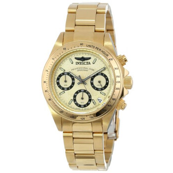 Speedway Chronograph Champagne Dial 18kt Gold Ionplated Watch