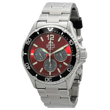 Sports Solar Powered Chronograph Red Dial Watch RATX0207R10B