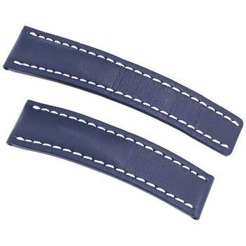 Strap styled in Blue Leather and White Stitching 2220mm