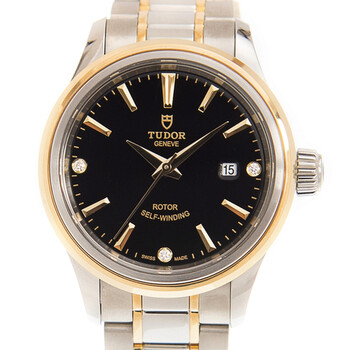 Style Automatic Diamond Black Dial Watch