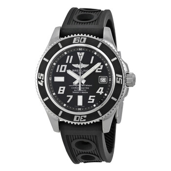 SuperOcean 42 Black Dial Black Rubber Watch A1736402BA28BKOR