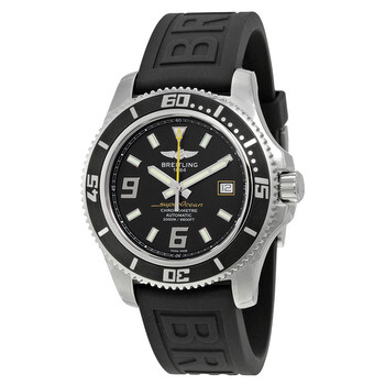 Superocean 44 Automatic Black Dial Black Rubber Watch A1739102BA78BKPT3