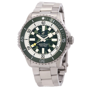 Superocean 46mm Automatic Super Diver Green Camouflage Dial Watch E10379D31L1E1