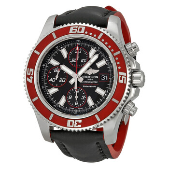 Superocean Chronograph II Automatic Black Dial Black Leather Watch A13341X9BA81BKRLT