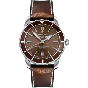 Superocean Heritage II Brown Leather Rubber Watch AB201033Q617294S