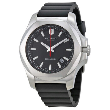 Swiss Army I.N.O.X Black Dial Black Rubber Watch