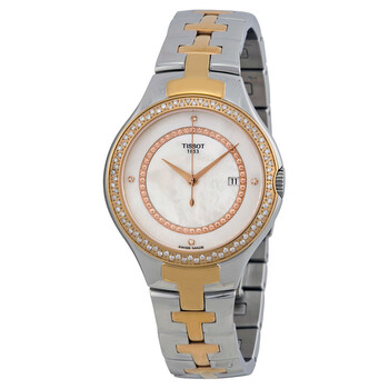 T12 Mother of Pearl Dial Diamond Twotone Watch T0822106211600