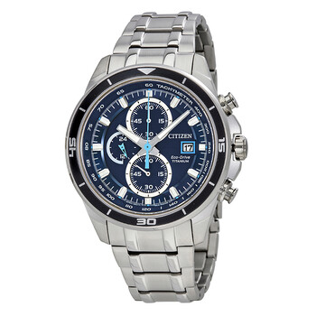 TIIP Chronograph EcoDrive Blue Dial Watch CA034951L