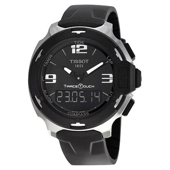 TRace Analog Digital Black Rubber Watch T0814201705701
