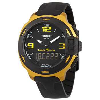 TRace Perpetual Alarm World Time Chronograph Quartz AnalogDigital Black Dial Watch T081.420.97.057.07