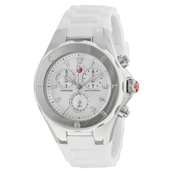 Tahitian Jelly Bean Silver Dial White Silicone Watch MWW12F000032