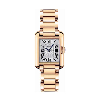 Tank Anglaise Silvered Flinque Dial Watch W5310041