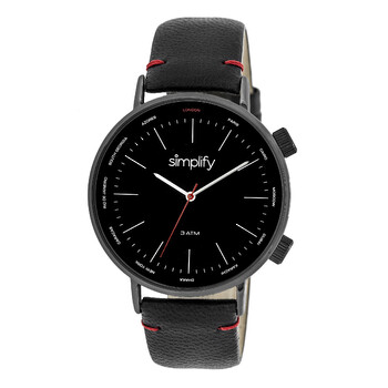 The 3300 Black Dial Black Leather Watch SIM3306