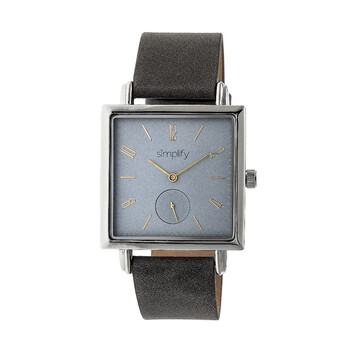 The 5000 Grey Dial Charcoal Leather Watch SIM5006