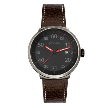 The 7100 Quartz Black Dial Brown Leather Watch SIM7106