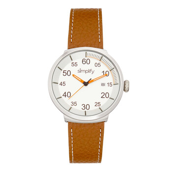 The 7100 Quartz White Dial Brown Leather Watch SIM7102