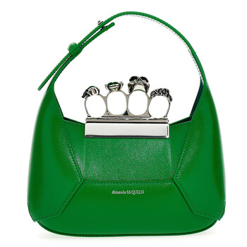The Jewelled Hobo Mini Bag In Bright Green