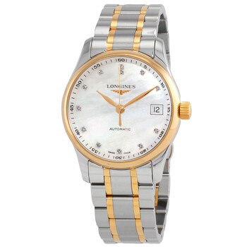 The Longines Master Collection Automatic Diamond White Mother of Pearl Dial Watch L2.357.5.87.7