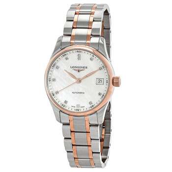 The Longines Master Collection Automatic Diamond White Mother of Pearl Dial Watch L2.357.5.89.7