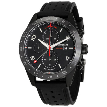 TimeWalker Black Dial Chronograph Rubber Watch