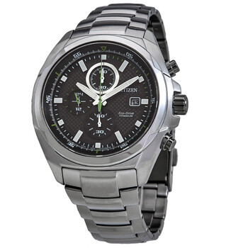 Titanium EcoDrive Black Dial Watch CA019056E