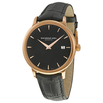 Toccata Black Dial Black Leather Watch 5488PC520001