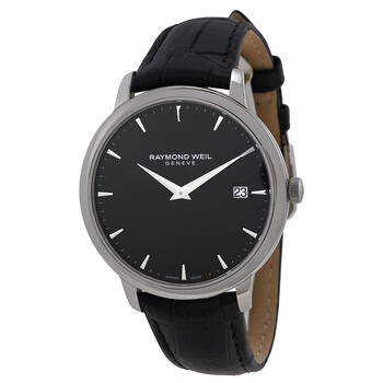 Toccata Black Dial Black Leather Watch 5588STC20001