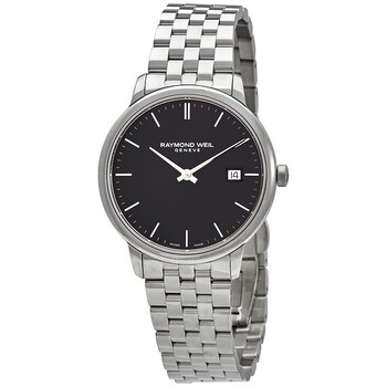 Toccata Quartz Black Dial Watch 5485ST20001