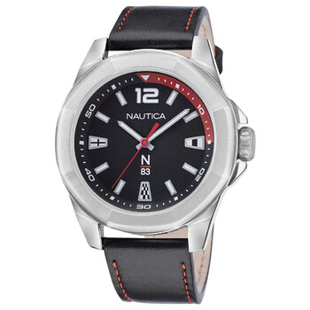 Tortuga Bay Quartz Black Dial Watch Box Set NAPTBF105