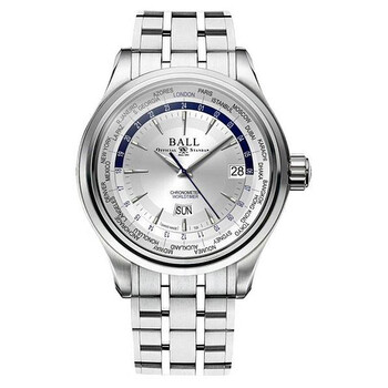 Trainmaster World Time GMT Automatic Chronometer Silver Dial Watch GM2020DS1CJSL