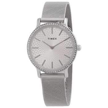 Transcend Quartz Crystal SilverTone Dial Watch TW2V52400