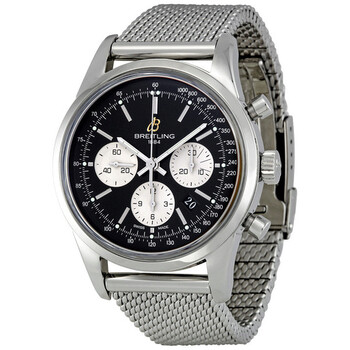 Transocean Black Dial Chronograph Automatic Watch AB015112BA59SS