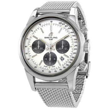 Transocean Chronograph Automatic Silver Dial Watch AB0152121G1A1