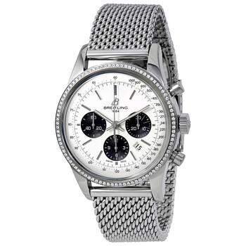 Transocean Chronograph Silver Dial Watch AB015253G724SS