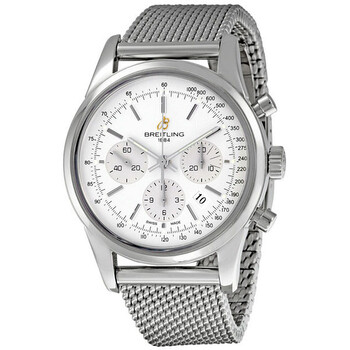 Transocean Silver Dial Chronograph Watch AB015112G715SS