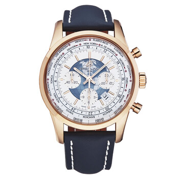 Transocean Unitime World Time Chronograph Automatic White Dial Watch RB0510U0A733CS