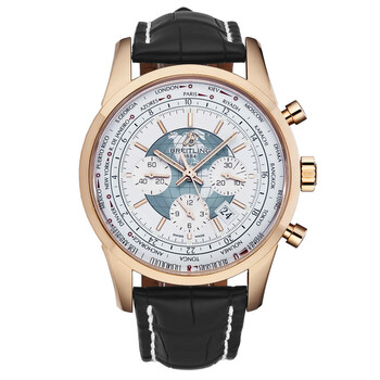 Transocean Unitime World Time Chronograph Automatic White Dial Watch RB0510U0A733LS