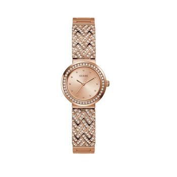 Treasure Crystal Rose Goldtone Dial Watch GW0476L3