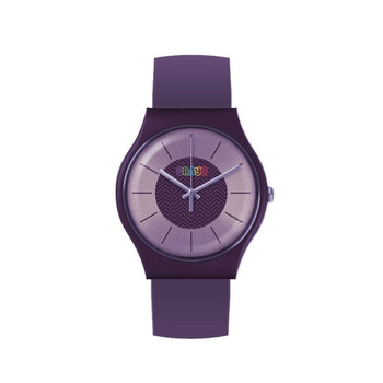 Trinity Purple Dial Purple Leatherette Watch CRACR4407