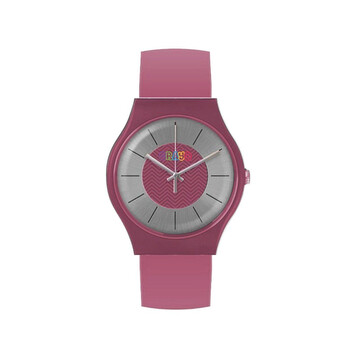 Trinity Silver Dial Hot Pink Leatherette Watch CRACR4406