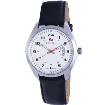 Trooper White Dial Black Leather Watch SC4T104001