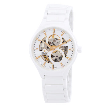 True Round Open Heart Automatic White Dial Watch R27115012