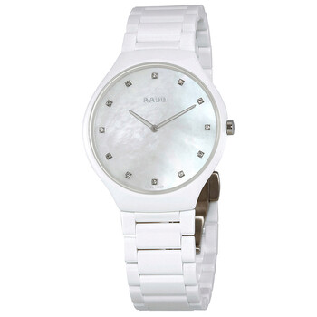 True Thinline Mother of Pearl Dial White Ceramic Watch R27957912
